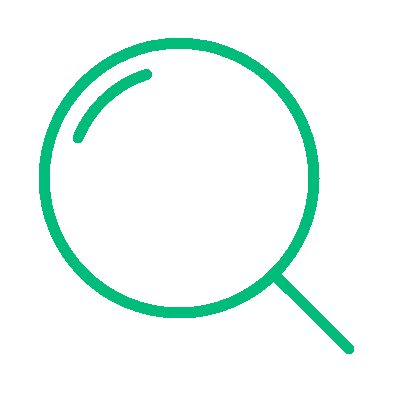 Icono de lupa que representa la preparación para auditorías e inspecciones en BPM y SST con Insega, consultoría especializada.
