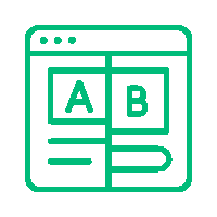 Icono de prueba A/B representando un diagnóstico previo para identificar las necesidades reales en BPM y SG-SST con Insega, consultoría especializada.