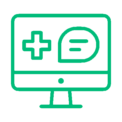 Icono de monitor con mensajes de elaboración, seguimiento y control de proyectos para interventoría y auditoría en Insega. Servicios de consultoría especializada en BPM y SG-SST.