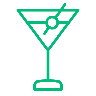 Icono de copa de vino para la industria de bebidas alcohólicas. Desarrollo y estabilización de productos con Insega.