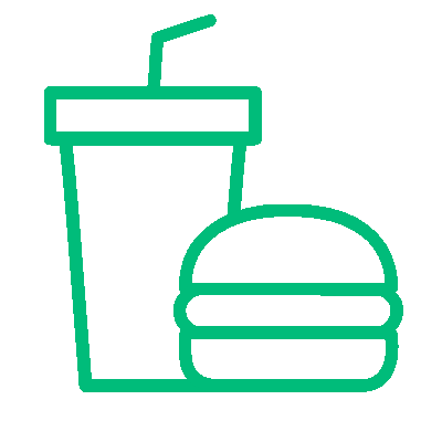 Icono de alimentos y bebidas que representa a empresas que necesitan registro FDA en EE.UU. Insega ofrece consultoría especializada para el trámite FDA.