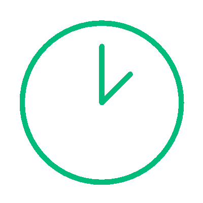 Icono de reloj para gestión de horas extras e implementación de buenas prácticas laborales con Insega. Asesoría en cumplimiento normativo.